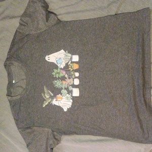 Large men's ghost 👻🌱 succulent tee